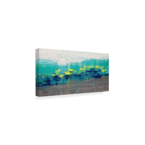 Hilary Winfield 'Lithosphere Blue Yellow Stripe' Canvas Art,12x24